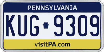 PA license plate KUG9309
