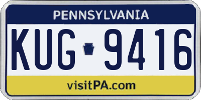 PA license plate KUG9416