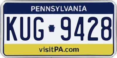 PA license plate KUG9428
