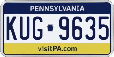 PA license plate KUG9635