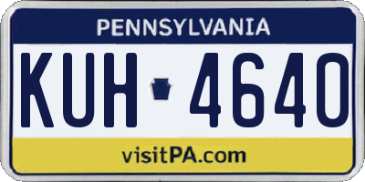PA license plate KUH4640