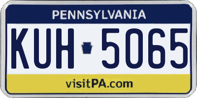 PA license plate KUH5065