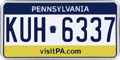 PA license plate KUH6337