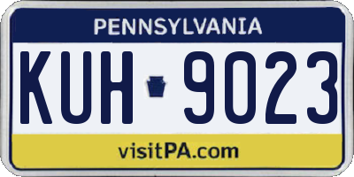 PA license plate KUH9023