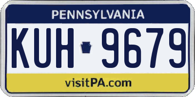 PA license plate KUH9679