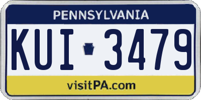 PA license plate KUI3479