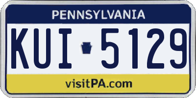 PA license plate KUI5129