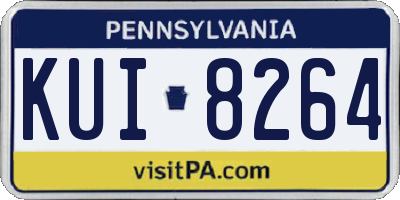 PA license plate KUI8264