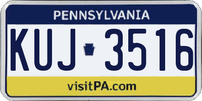 PA license plate KUJ3516