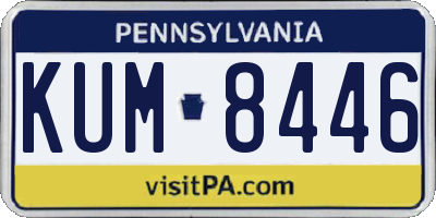 PA license plate KUM8446
