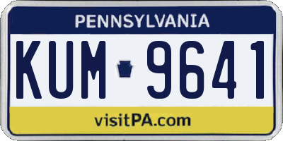 PA license plate KUM9641