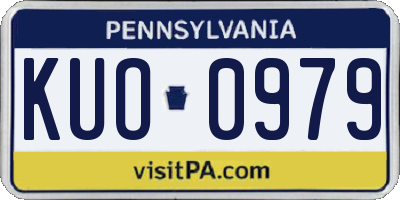 PA license plate KUO0979