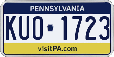 PA license plate KUO1723