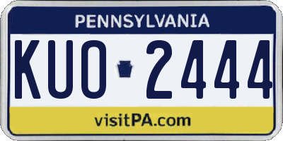 PA license plate KUO2444