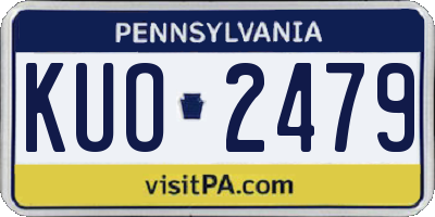 PA license plate KUO2479