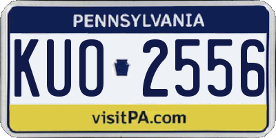 PA license plate KUO2556