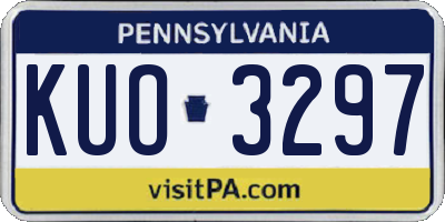 PA license plate KUO3297