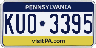 PA license plate KUO3395