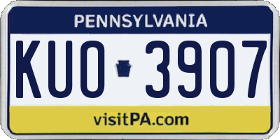 PA license plate KUO3907