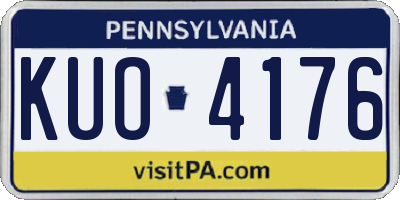 PA license plate KUO4176