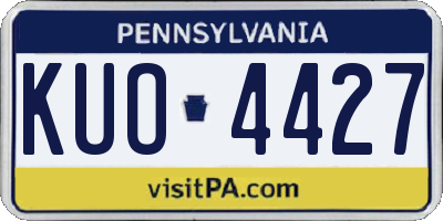 PA license plate KUO4427