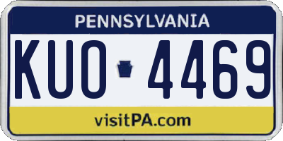 PA license plate KUO4469