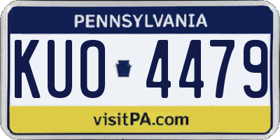 PA license plate KUO4479