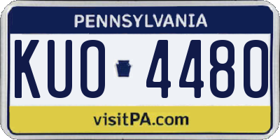 PA license plate KUO4480