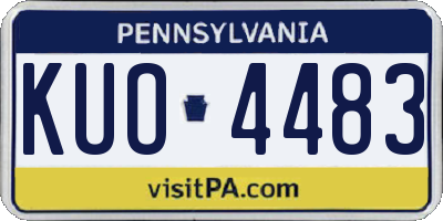 PA license plate KUO4483