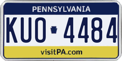 PA license plate KUO4484