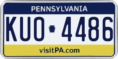 PA license plate KUO4486