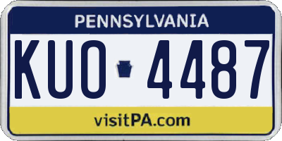 PA license plate KUO4487