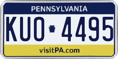 PA license plate KUO4495