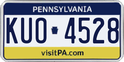 PA license plate KUO4528