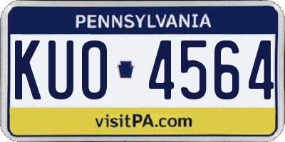 PA license plate KUO4564