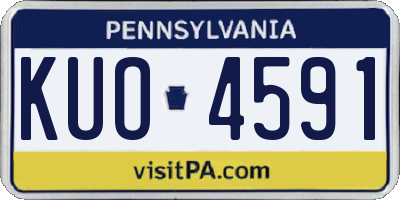 PA license plate KUO4591