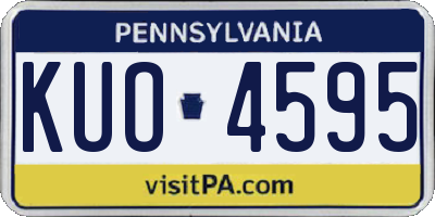 PA license plate KUO4595
