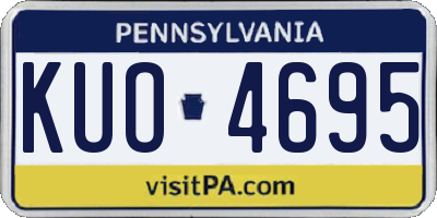 PA license plate KUO4695
