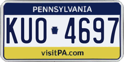 PA license plate KUO4697