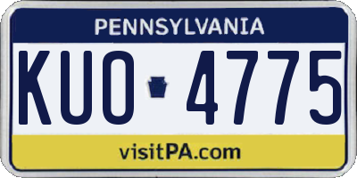 PA license plate KUO4775