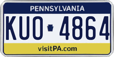 PA license plate KUO4864