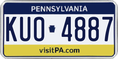 PA license plate KUO4887