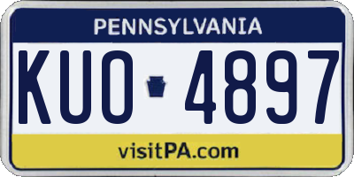 PA license plate KUO4897
