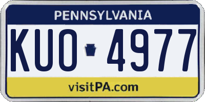 PA license plate KUO4977
