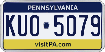PA license plate KUO5079