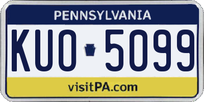 PA license plate KUO5099