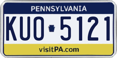 PA license plate KUO5121