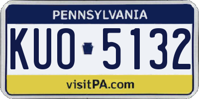 PA license plate KUO5132