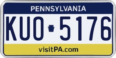 PA license plate KUO5176