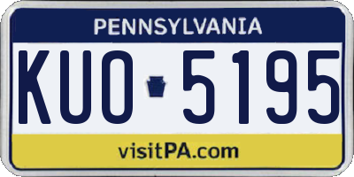 PA license plate KUO5195
